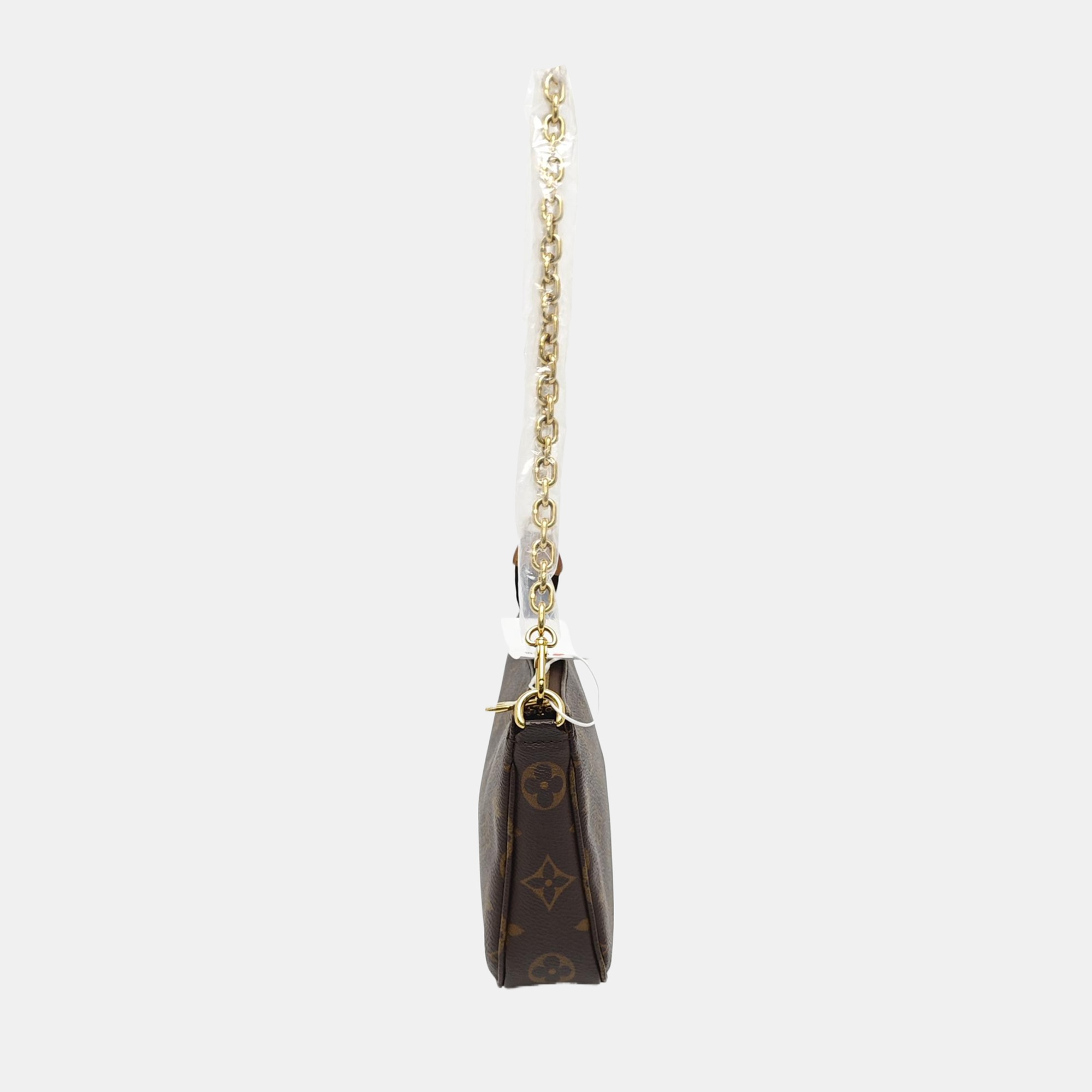 ACCESSOIRES GM Monogram Coated Canvas Brown