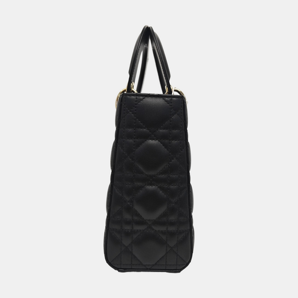 Lady Dior Small Cannage Lambskin Black