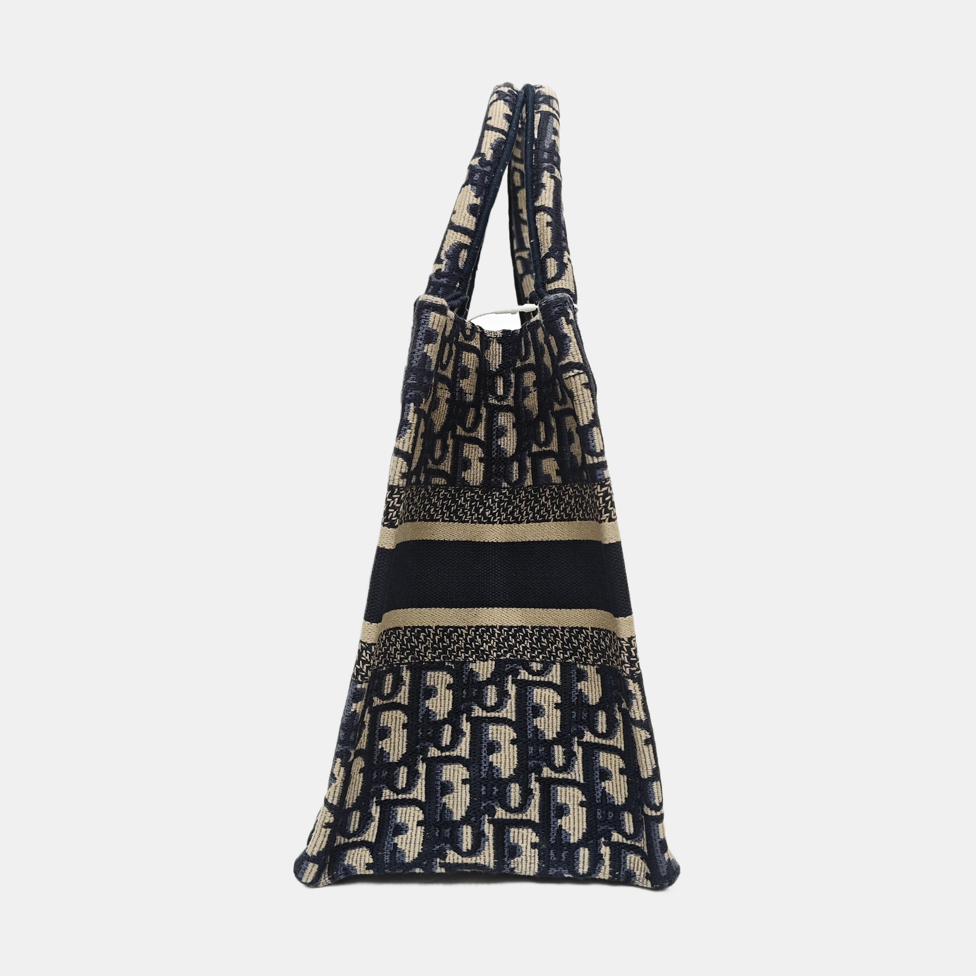Book Tote Small Oblique Canvas Blue