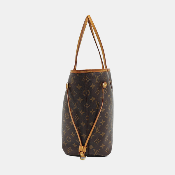 NEVERFULL MM Monogram Coated Canvas Brown
