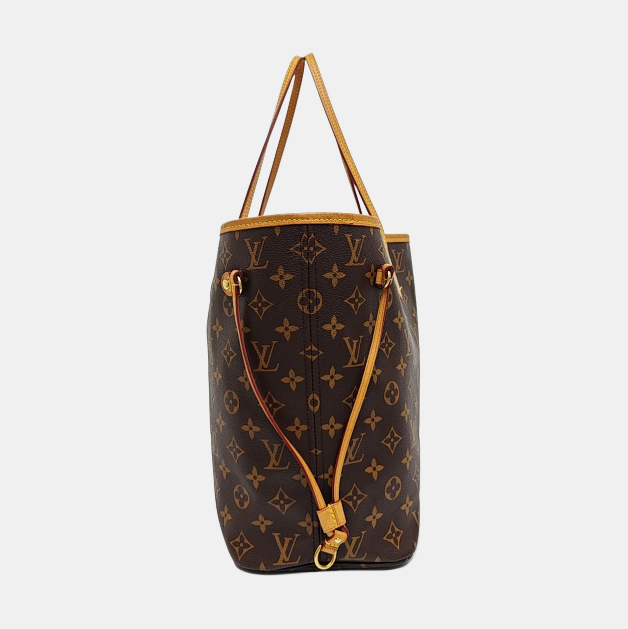 NEVERFULL MM Monogram Coated Canvas Brown
