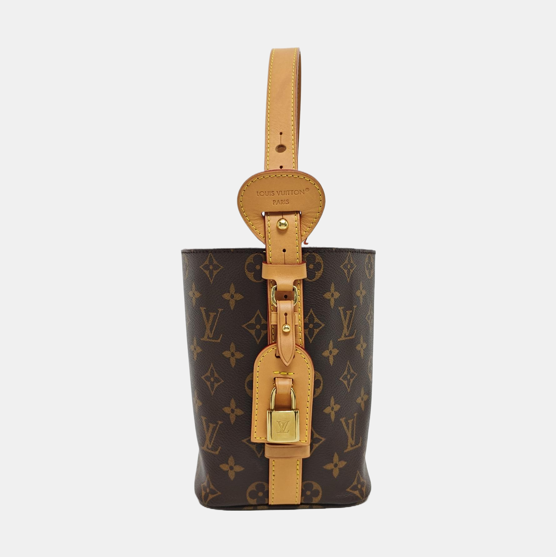 ALL IN BB Monogram Coated Canvas Brown