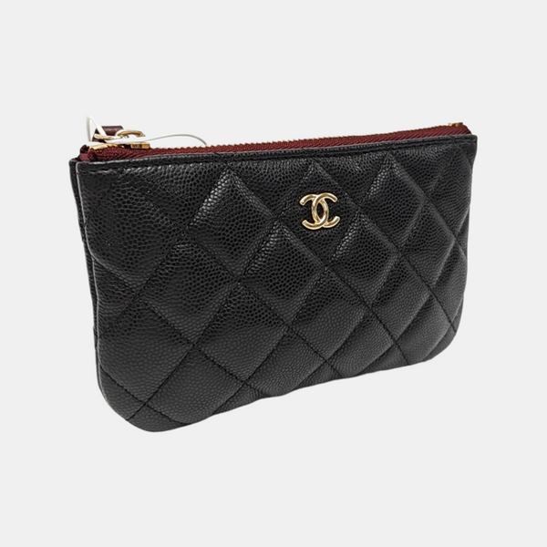 Grained Calfskin Clutch Black