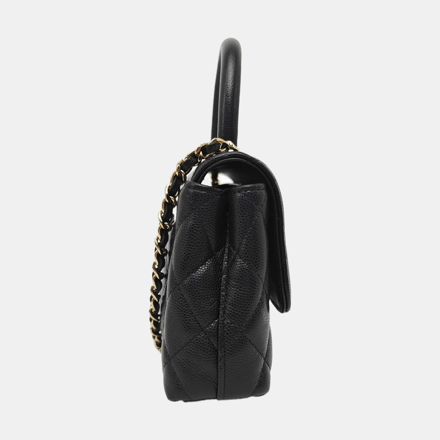 COCO HANDLE Grained Calfskin Black