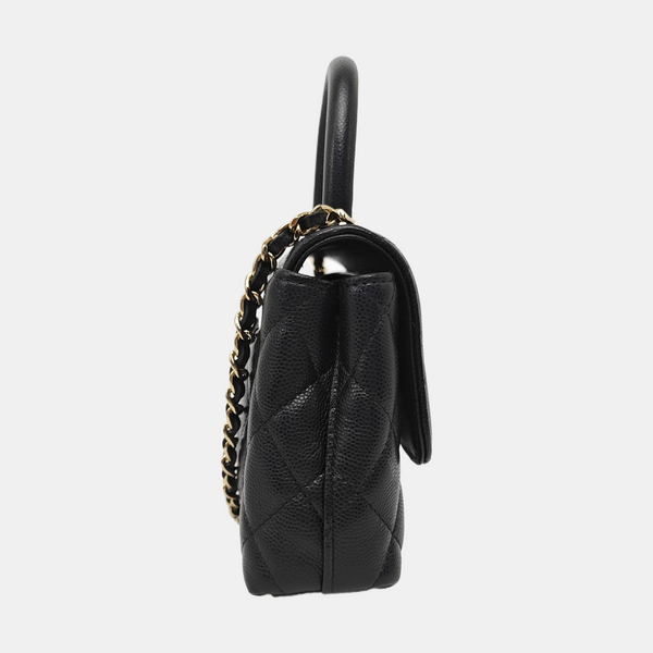 COCO HANDLE Grained Calfskin Black
