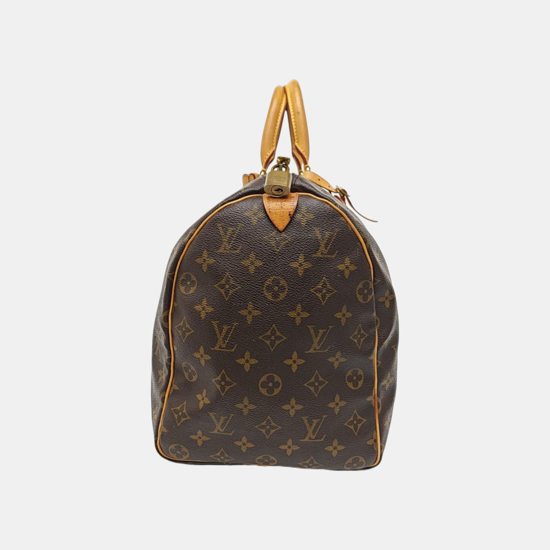 KEEPALL 45 Monogram Coated Canvas Brown