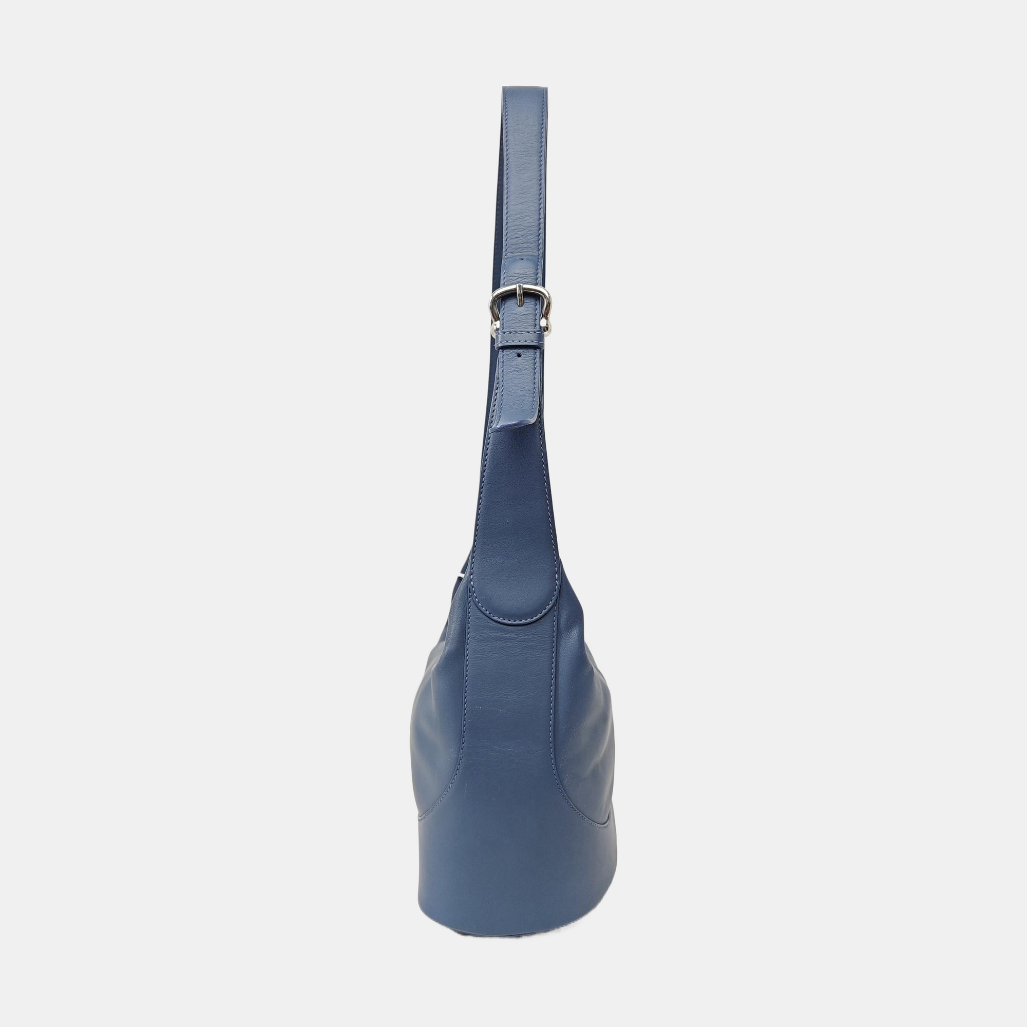 Calfskin Shoulder Bag Blue