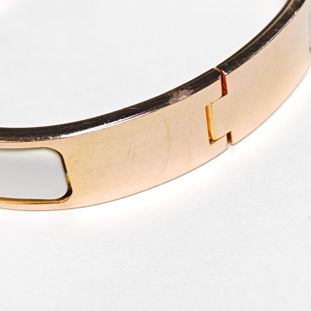 Clic H Metal Rose Gold Bangle