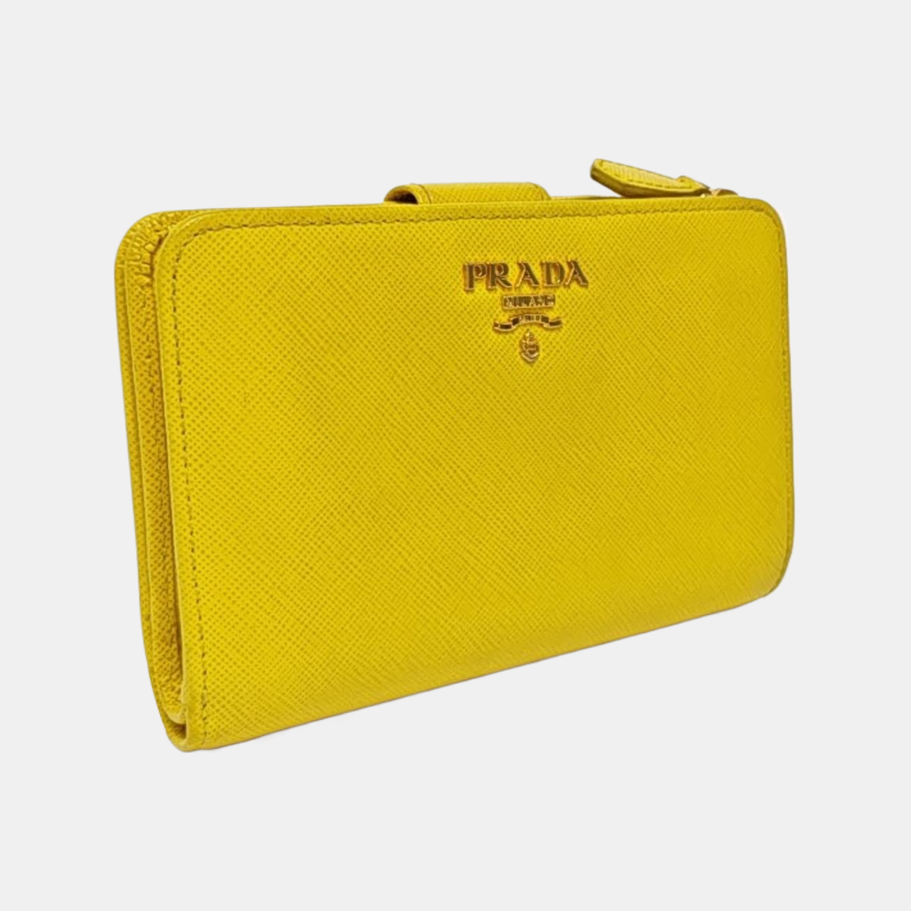 Saffiano Calfskin Wallet Yellow
