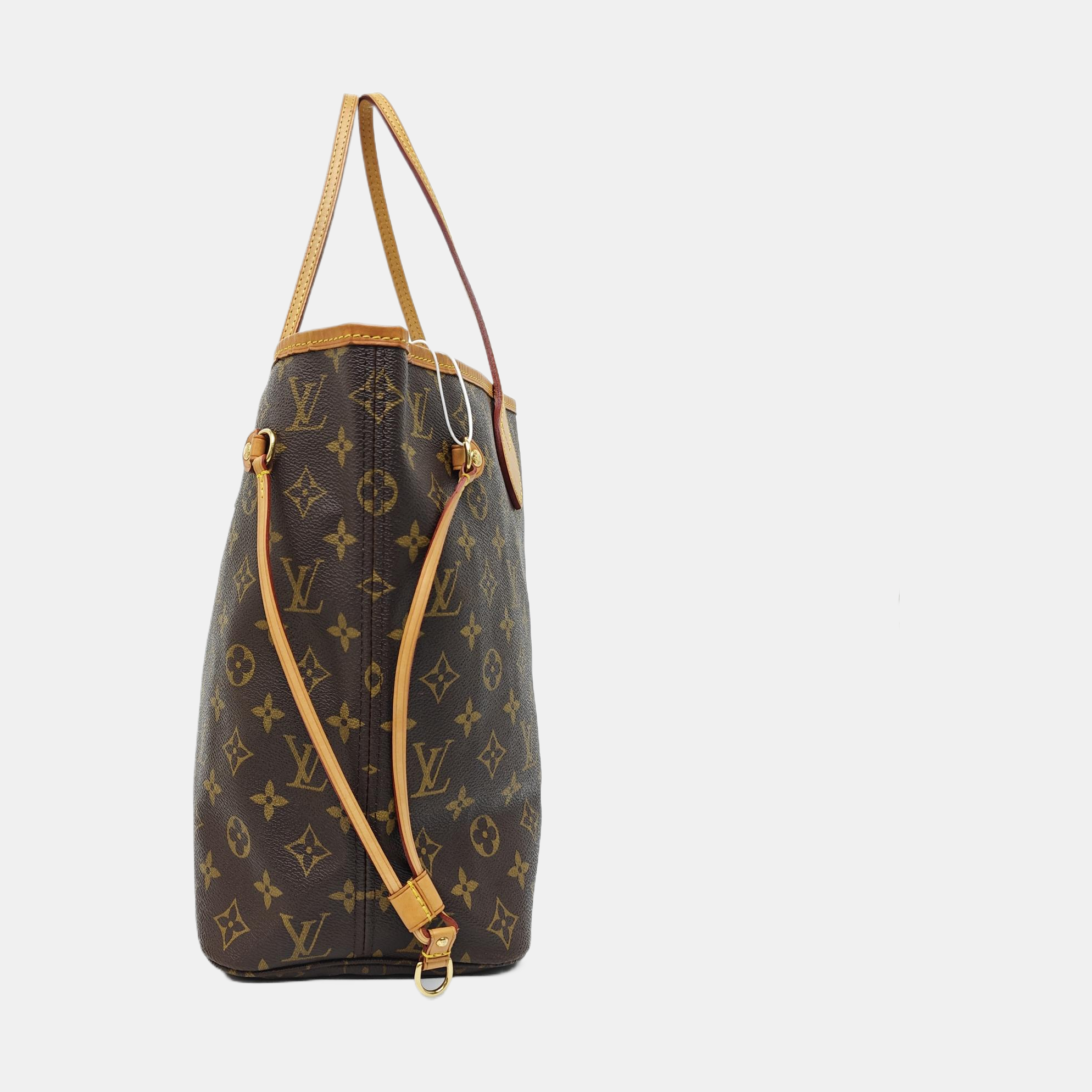 NEVERFULL MM Monogram Coated Canvas Brown