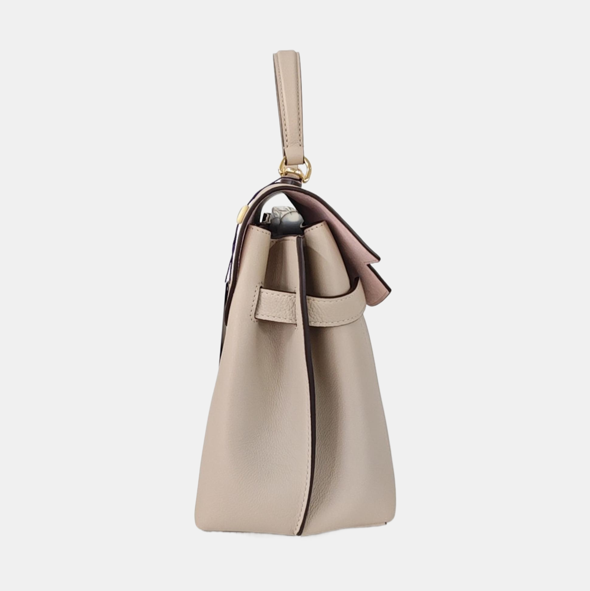 Calfskin Shoulder Bag Beige