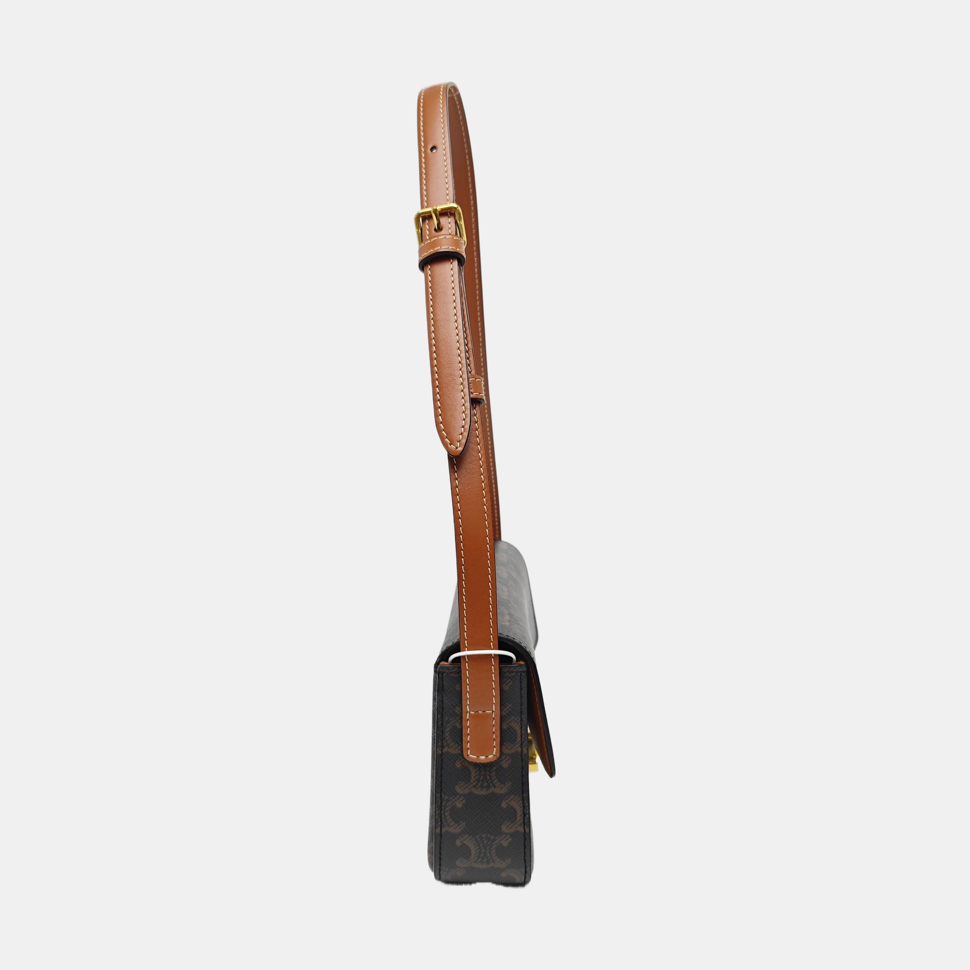 TRIOMPHE Small Coated Canvas Brown