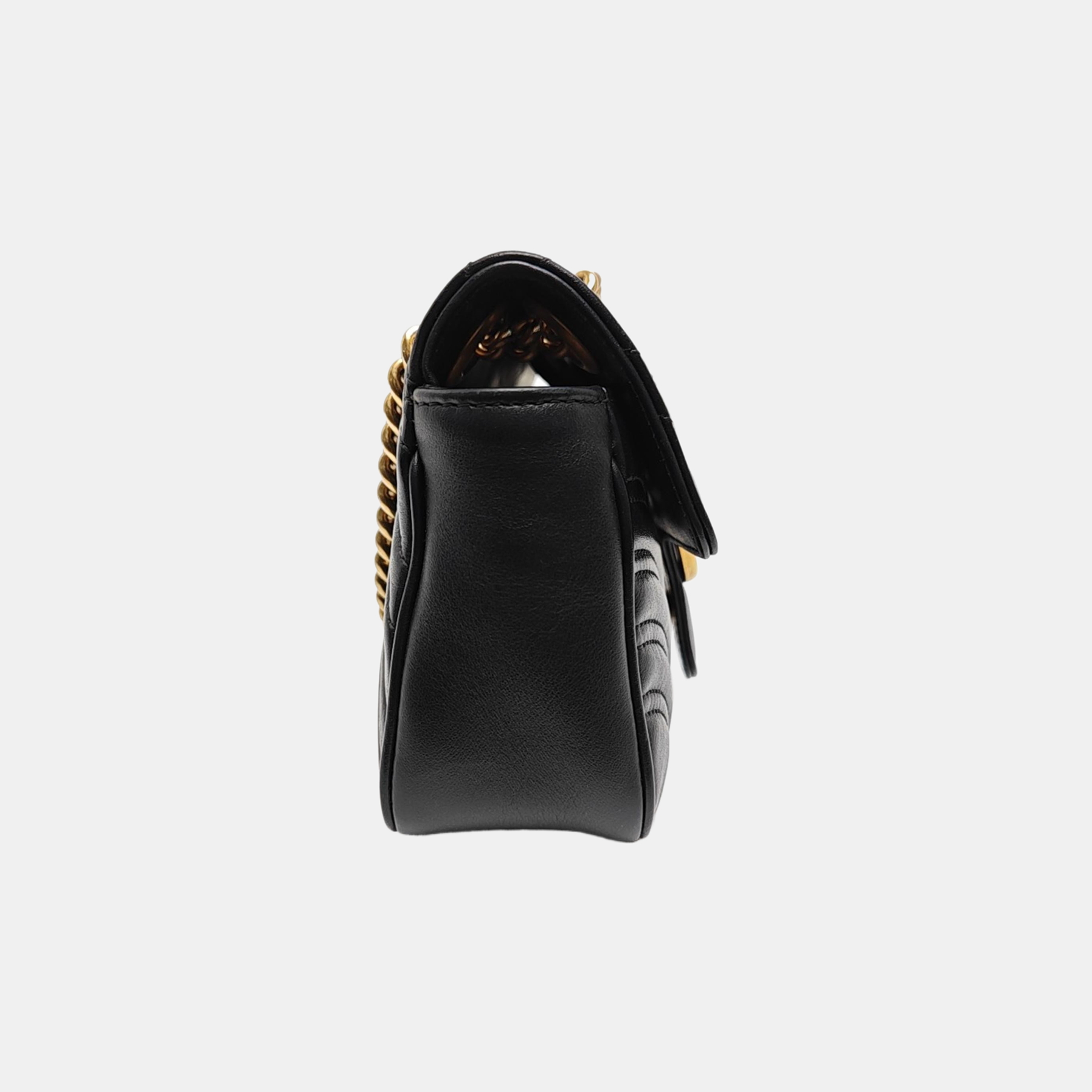 GG Marmont Small Quilted Calfskin Black