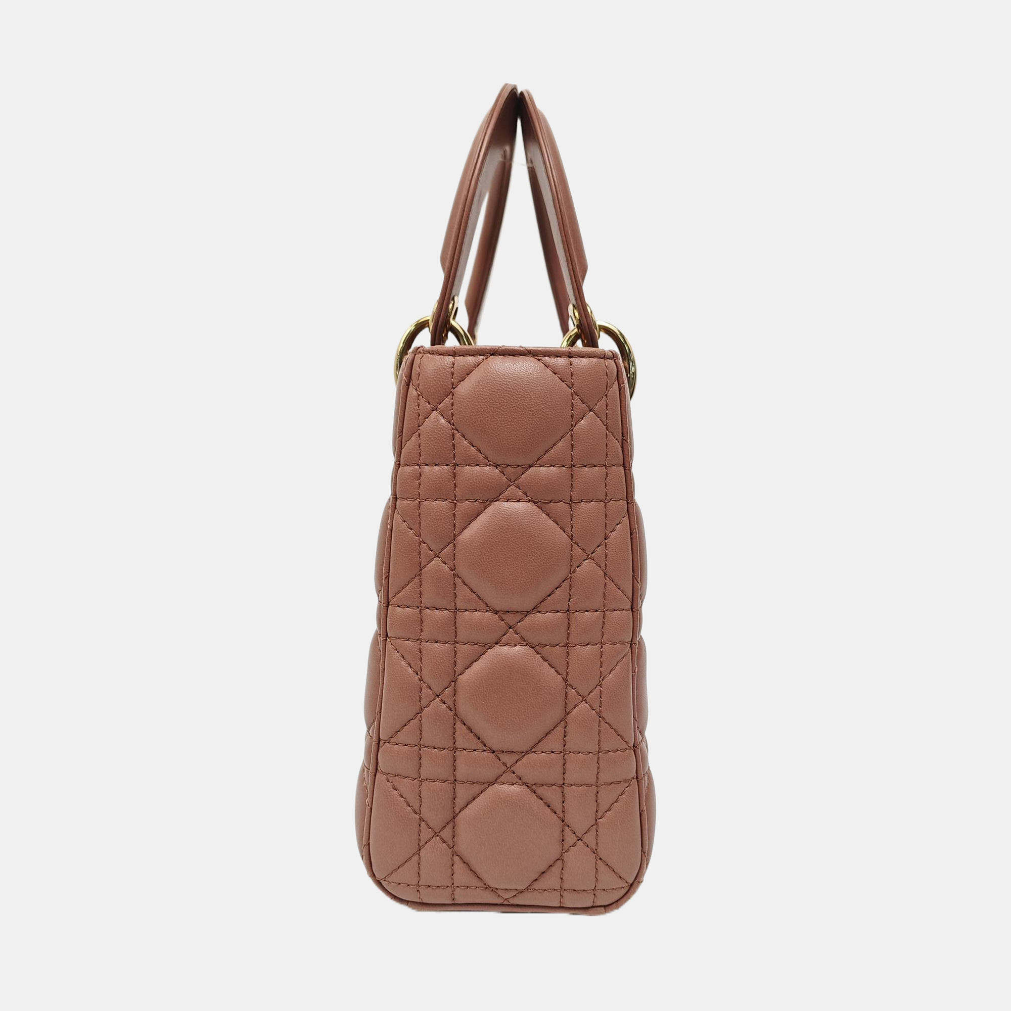 Lady Dior Small Cannage Lambskin Beige