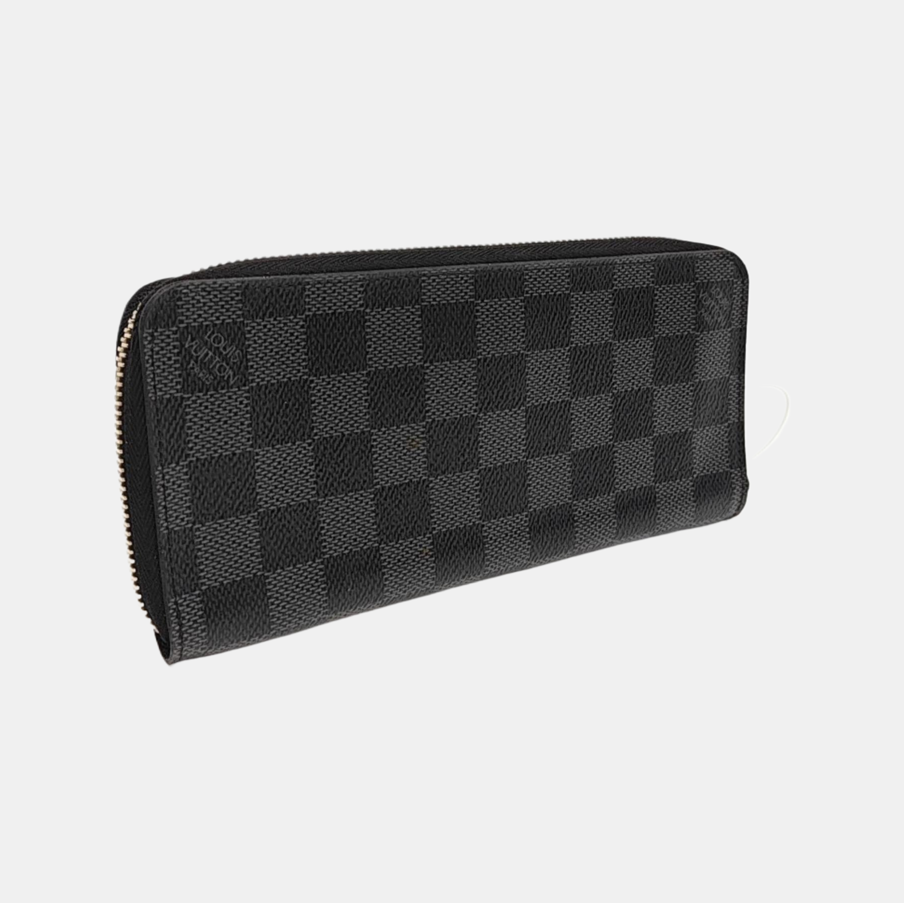 ZIPPY Damier Graphite Coated Canvas Gray Wallet
