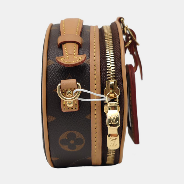 BOITE CHAPEAU Mini Monogram Coated Canvas Brown
