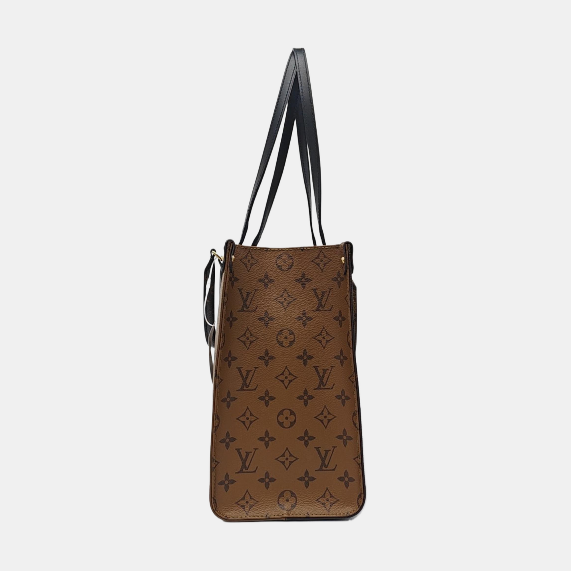 ONTHEGO MM Monogram Coated Canvas Brown