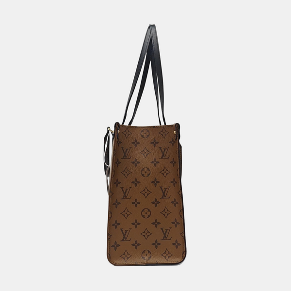 ONTHEGO MM Monogram Coated Canvas Brown
