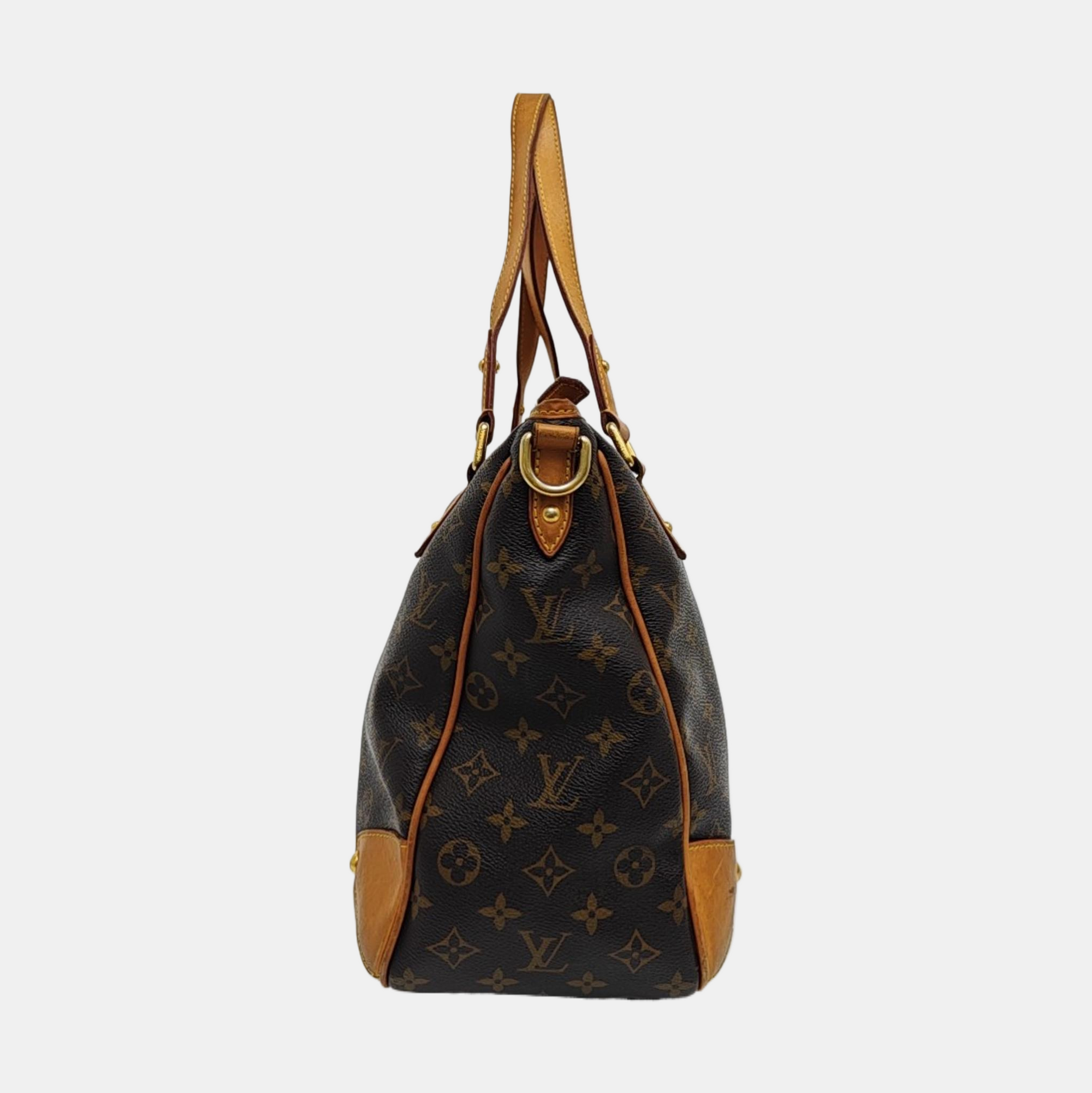 ESTRELA MM Monogram Coated Canvas Brown