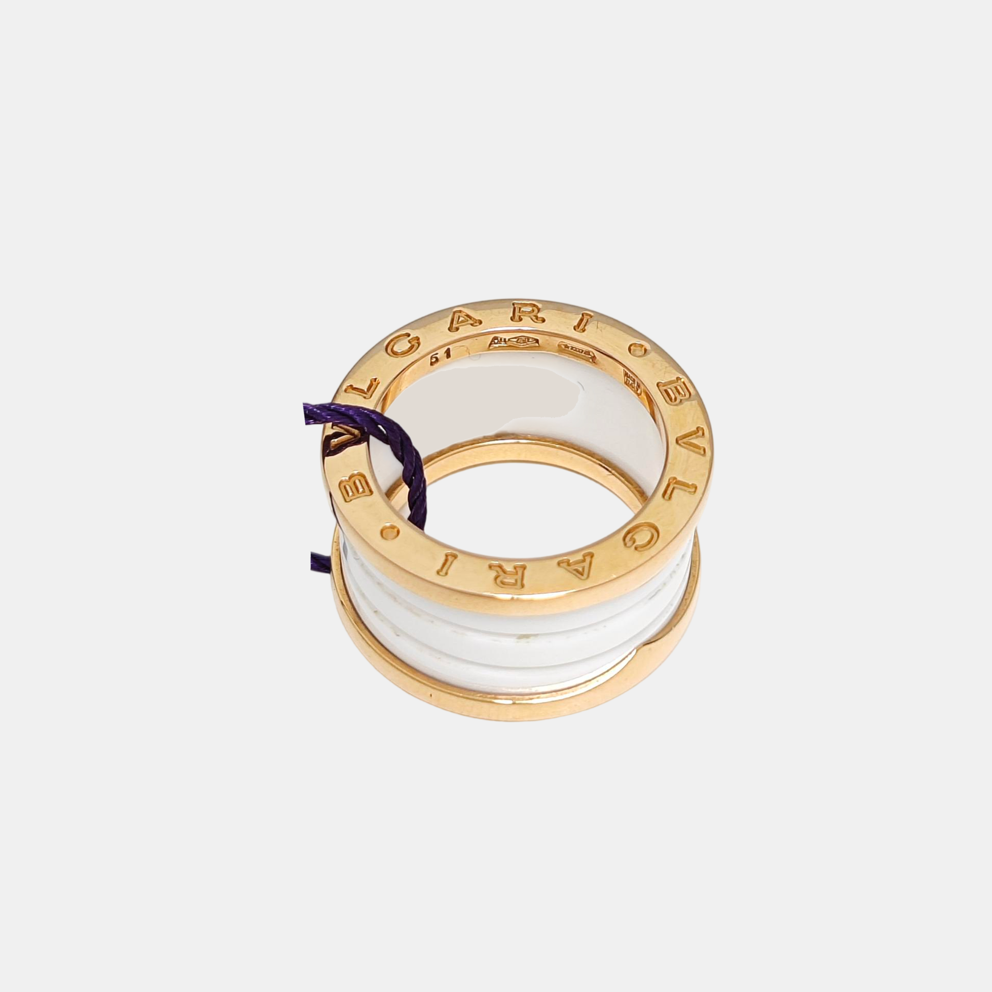 B.ZERO1 18k Rose Gold Ring EU 51