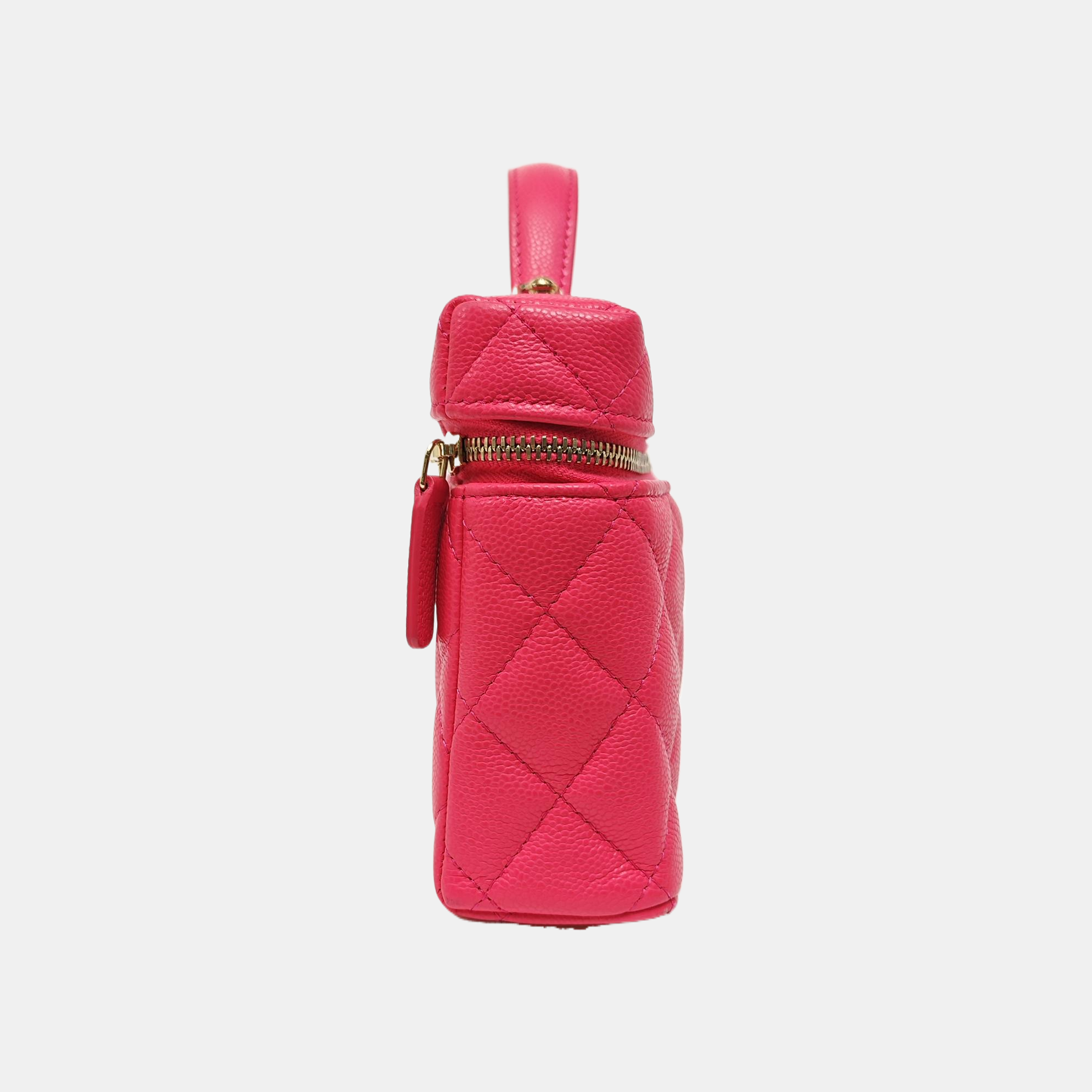 VANITY CASE Quilted Grained Calfskin Red