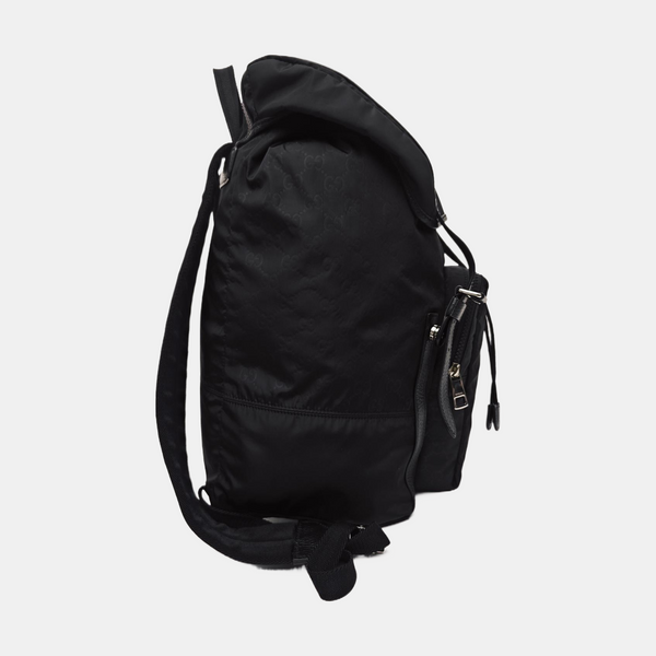 Monogram Nylon Backpack Medium Black