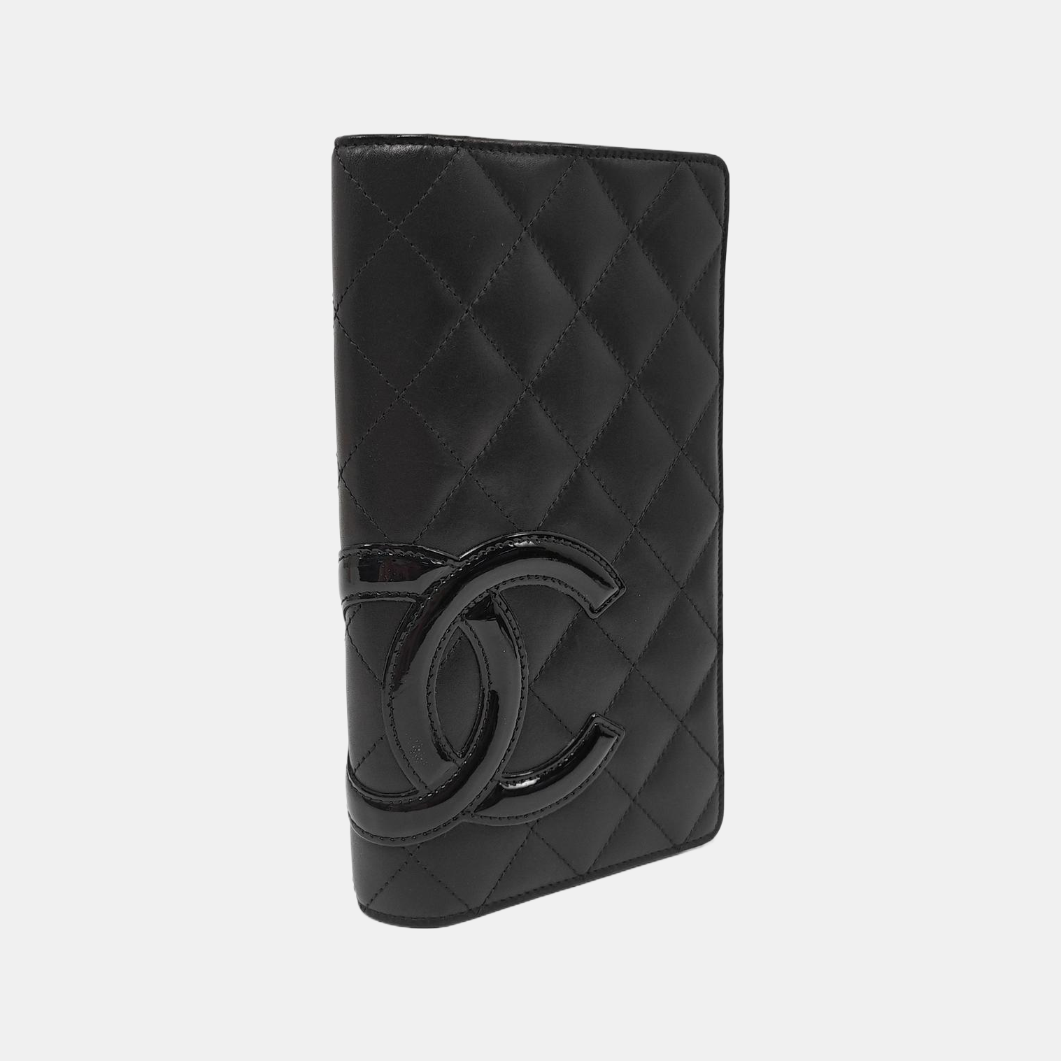Authenticated pre-owned  CAMBON Quilted Calfskin Black Wallet - Wallet at Looply