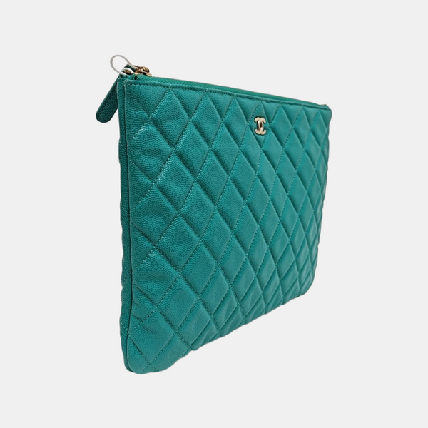 Quilted Grained Calfskin Green