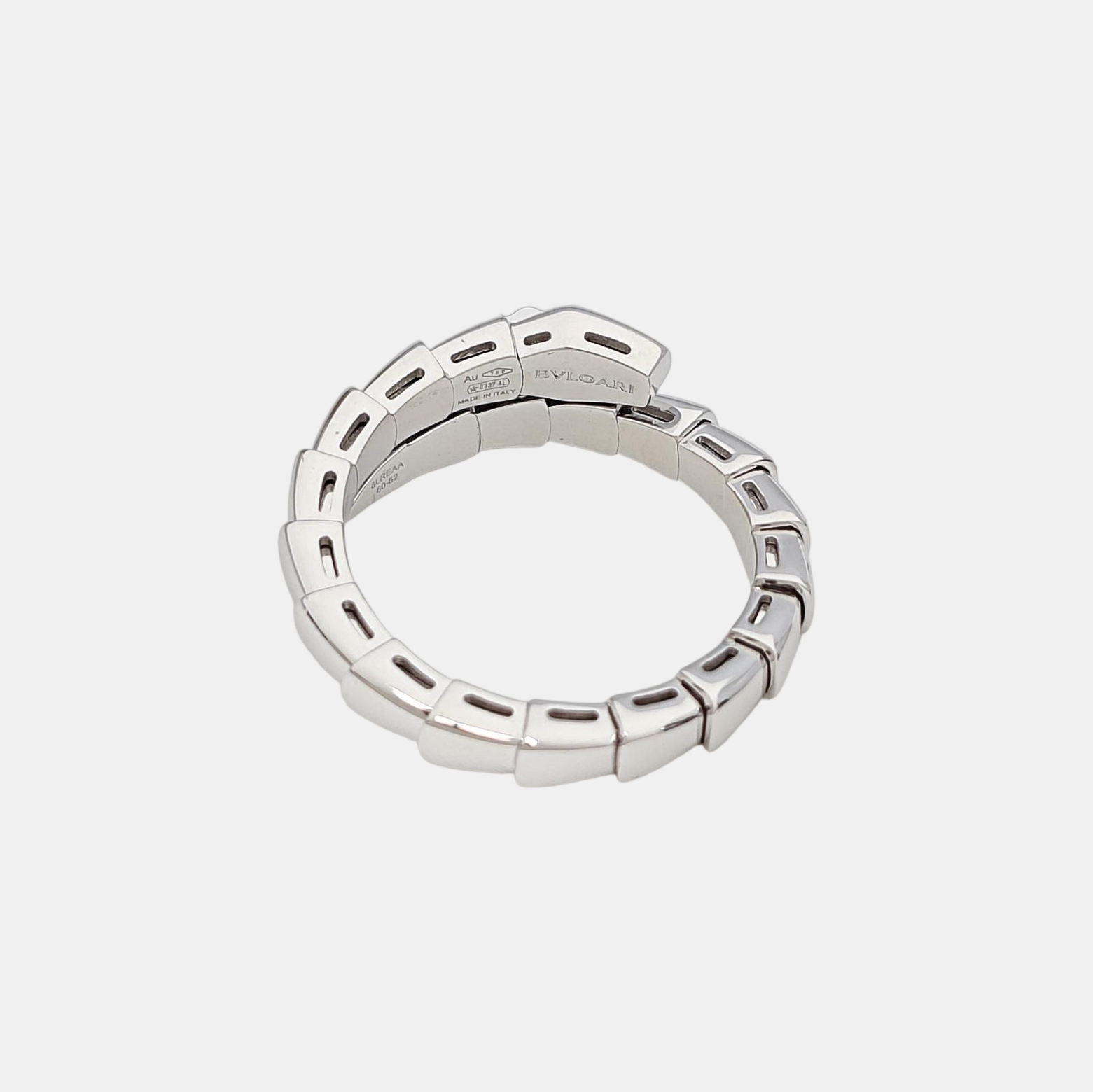 SERPENTI 18k White Gold Silver Ring EU 60