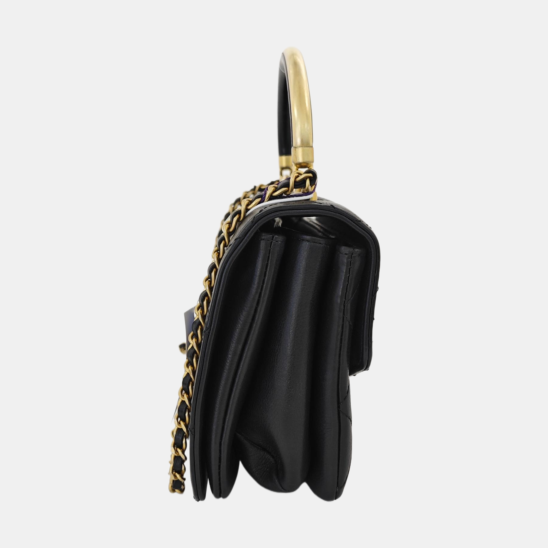 Quilted Calfskin Shoulder Bag Black