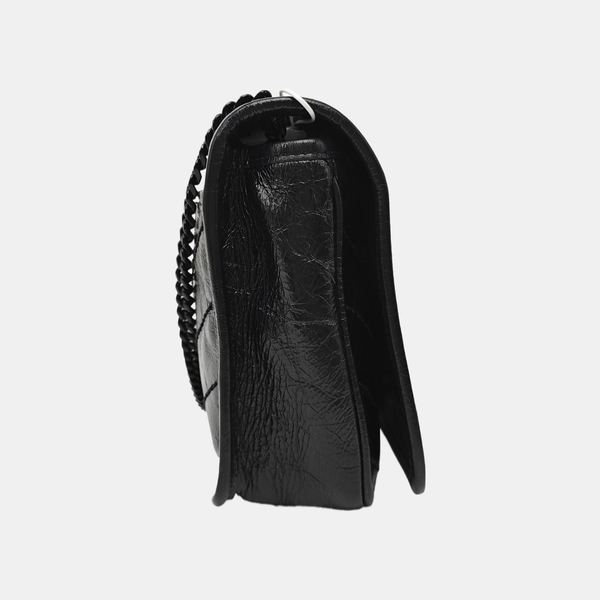 NIKI Mini Chevron Calfskin Black