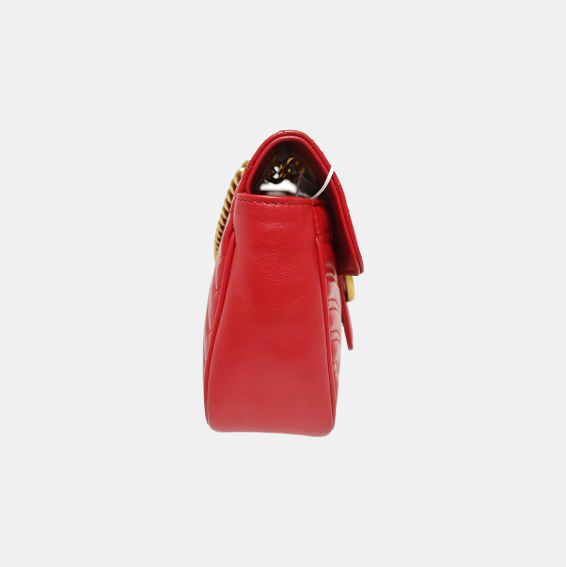GG Marmont Medium Quilted Calfskin Red