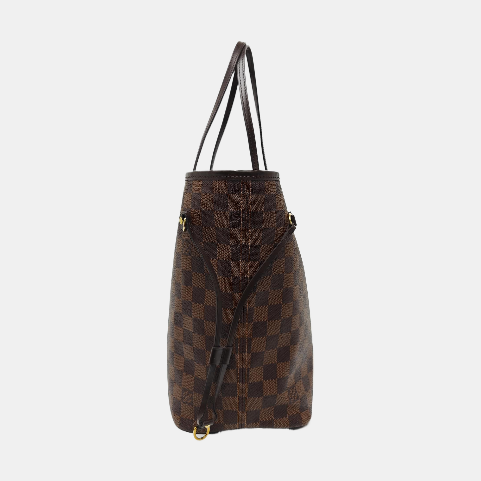 NEVERFULL MM Damier Ebene Coated Canvas Brown