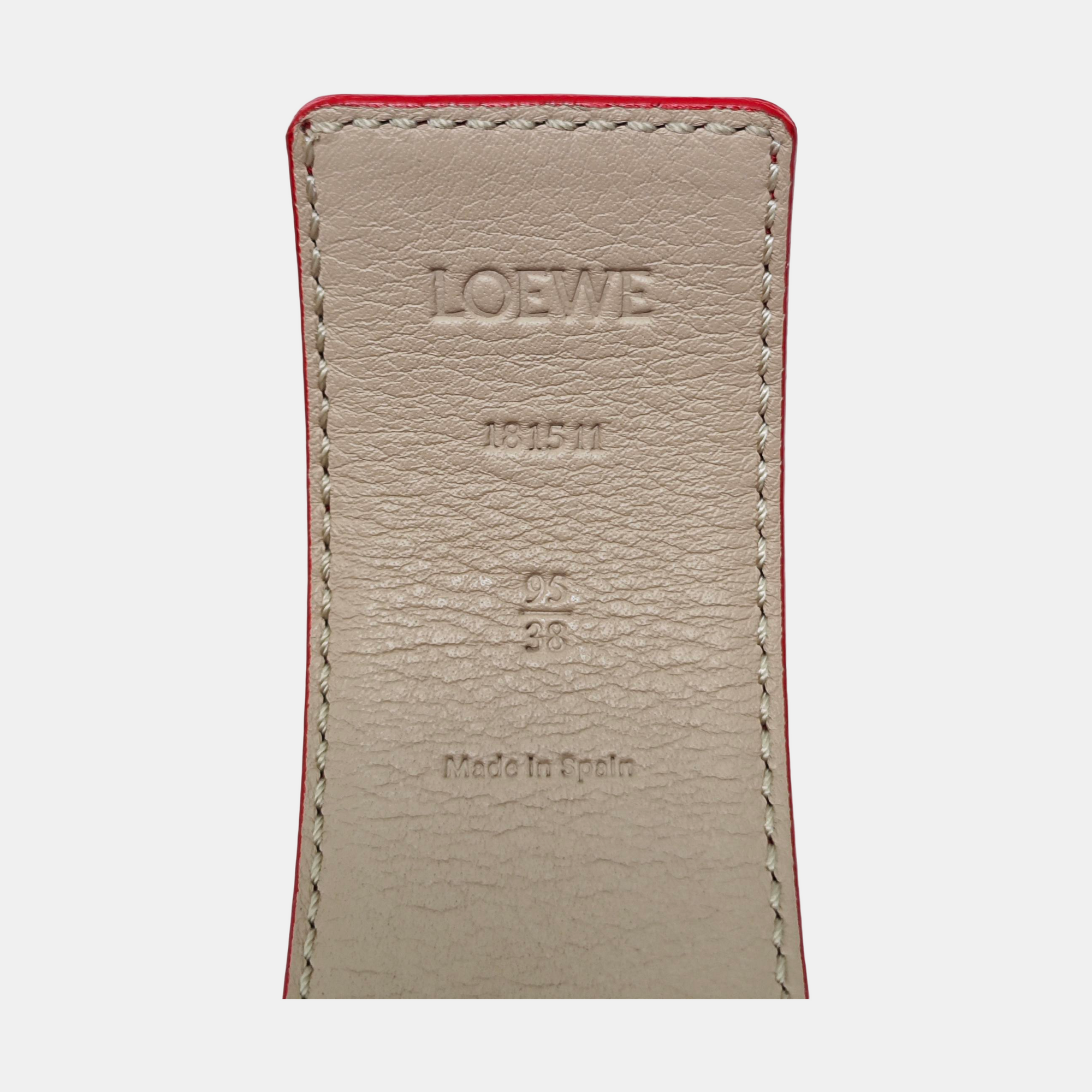 Leather Belt Red