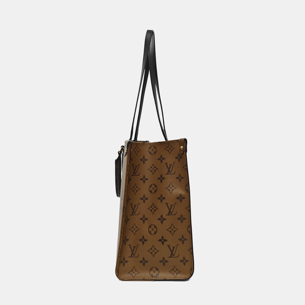 ONTHEGO MM Monogram Coated Canvas Brown