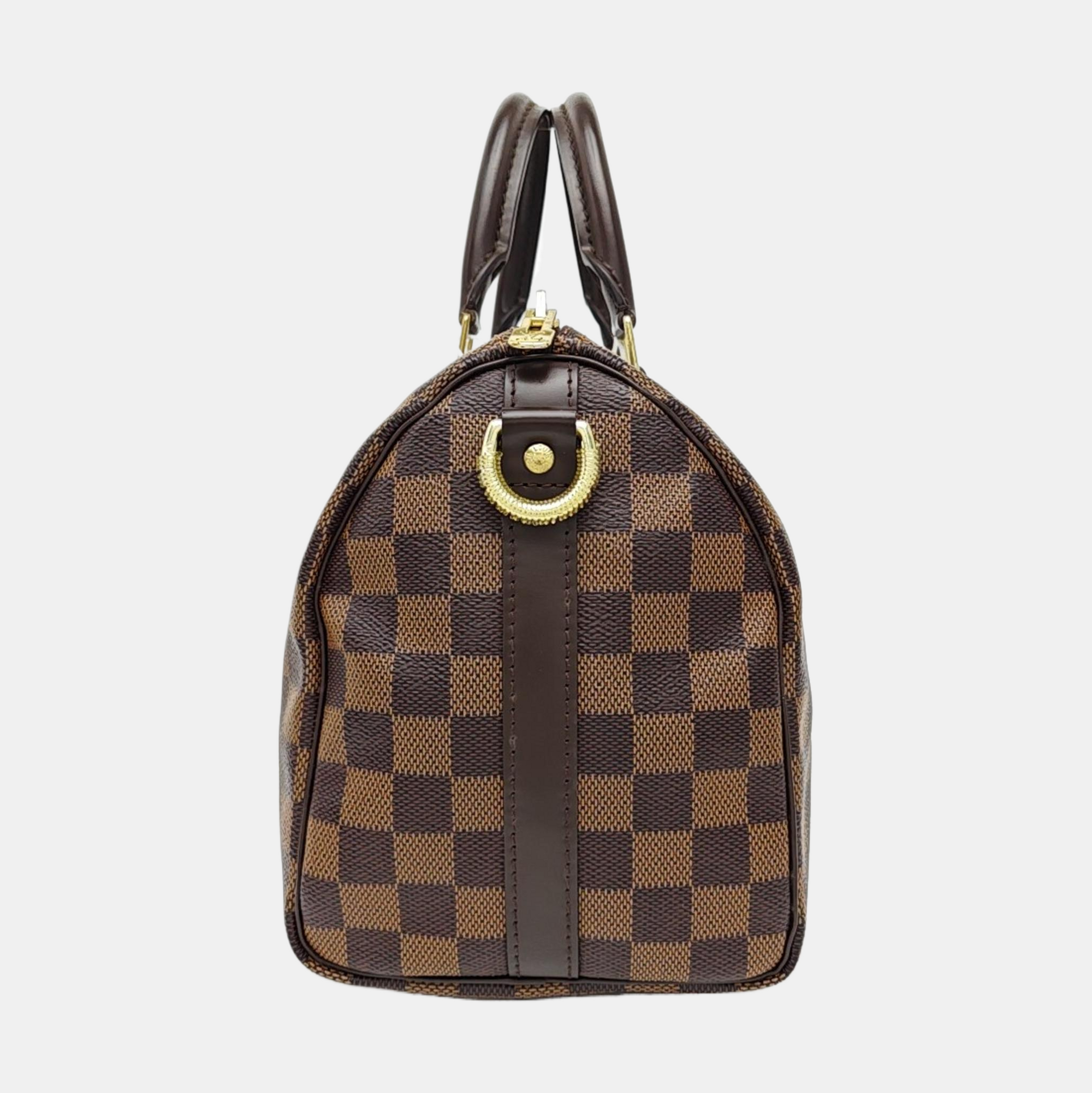 SPEEDY 25 Damier Ebene Coated Canvas Brown