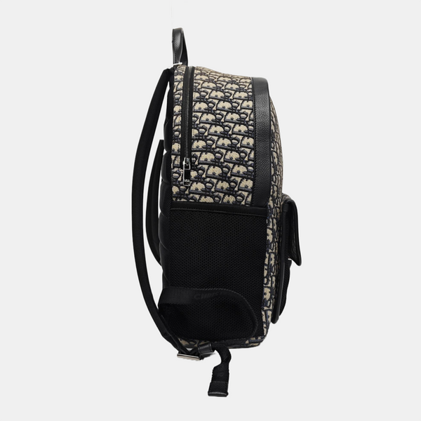Oblique Canvas Backpack Blue