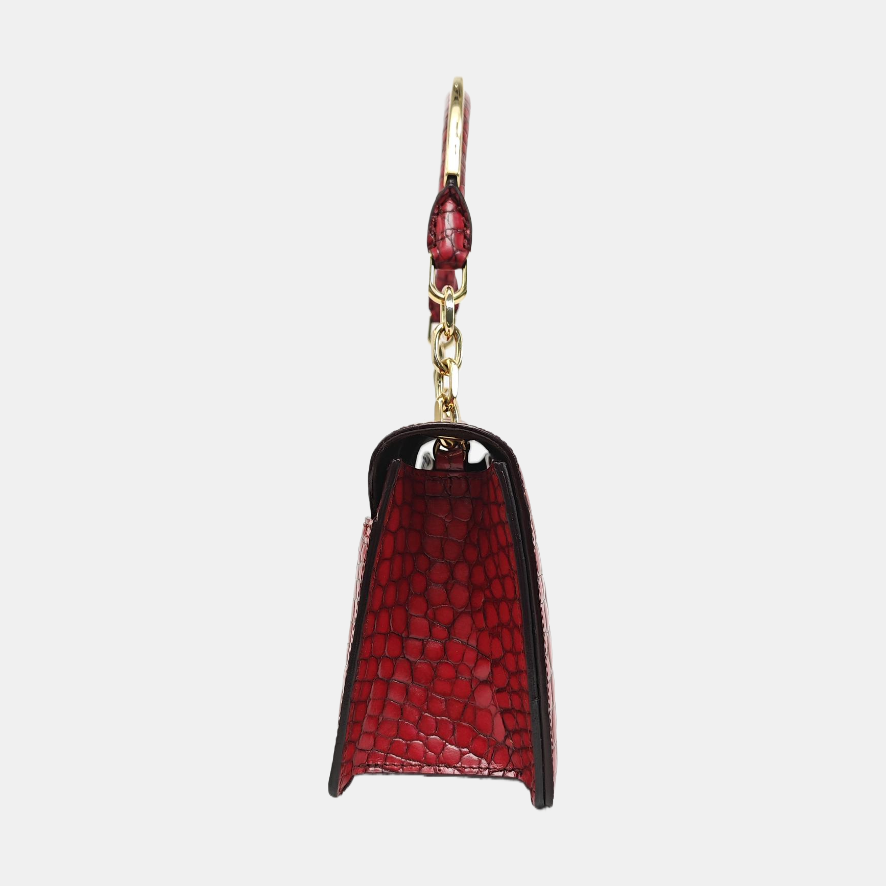 Calfskin Top Handle Bag Red