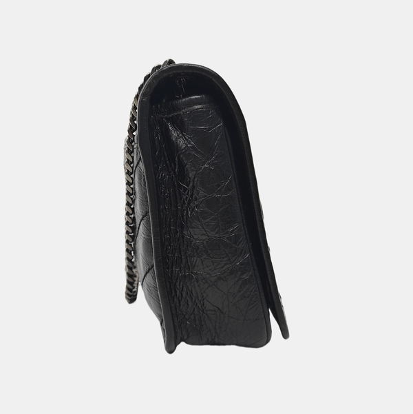 NIKI Mini Chevron Calfskin Black