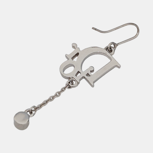 Dior Oblique Metal Silver Stud Earrings