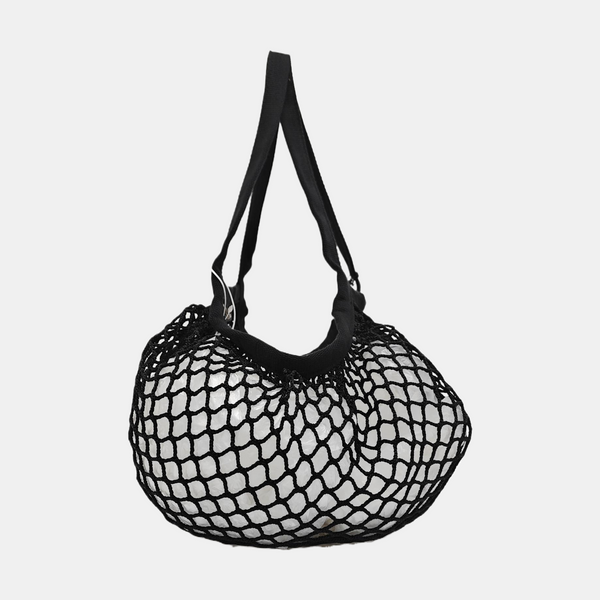 Fabric Top Handle Bag Black