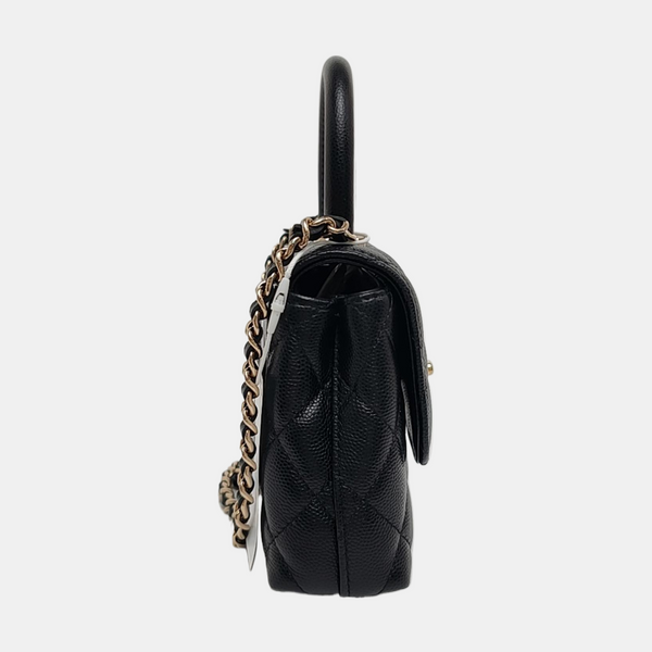 COCO HANDLE Grained Calfskin Black