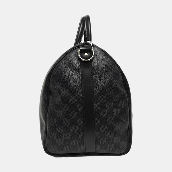 KEEPALL 45 Damier Graphite Coated Canvas Gray