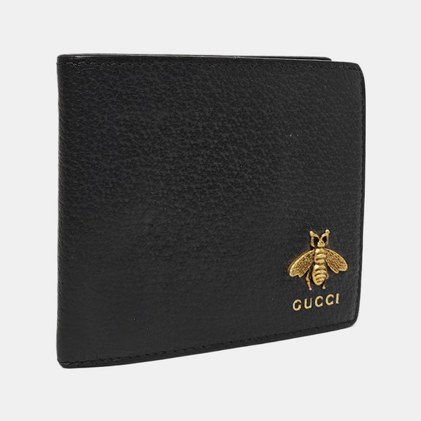 Animalier Calfskin Black Wallet