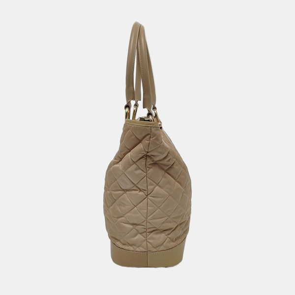 Quilted Nylon Beige