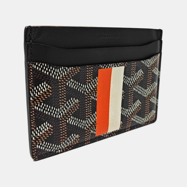 Coated Canvas Card Holder Black