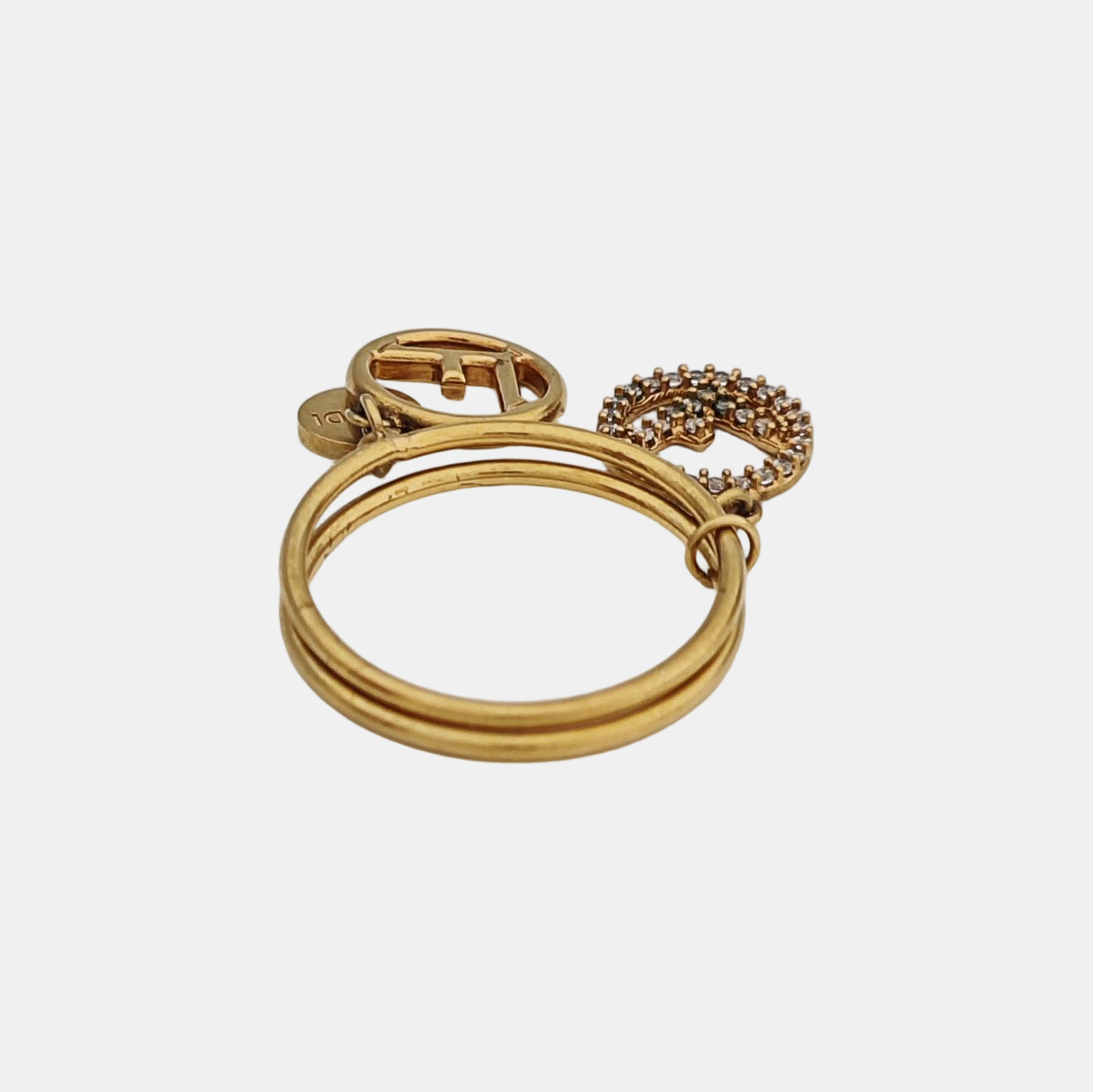 F Is Metal Gold Ring EU 56