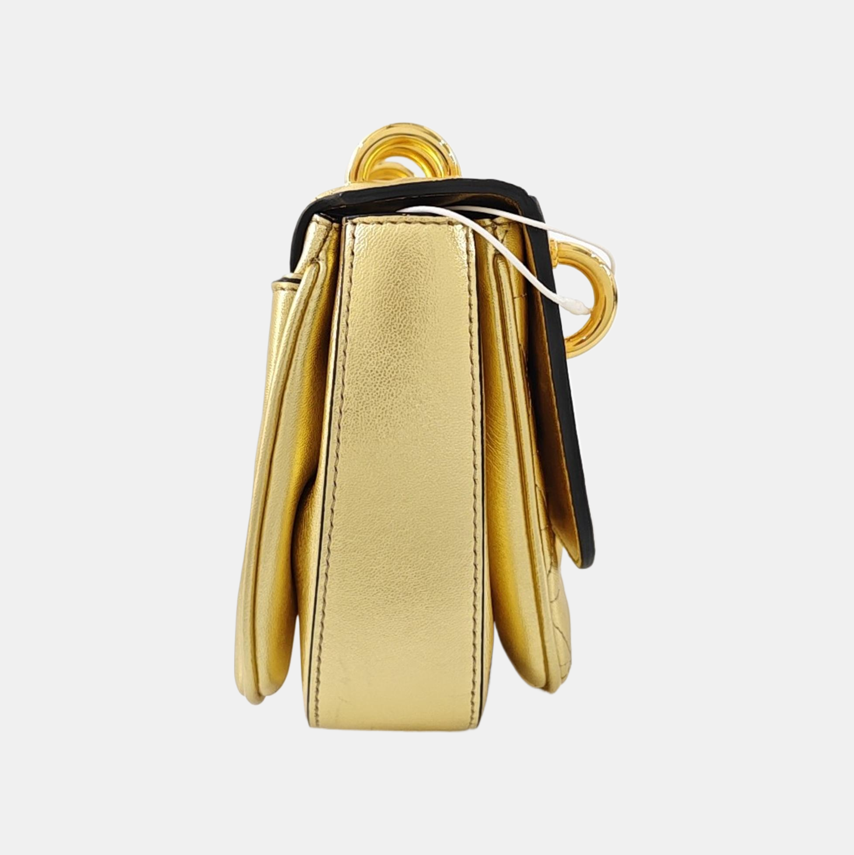 Quilted Calfskin Shoulder Bag Gold