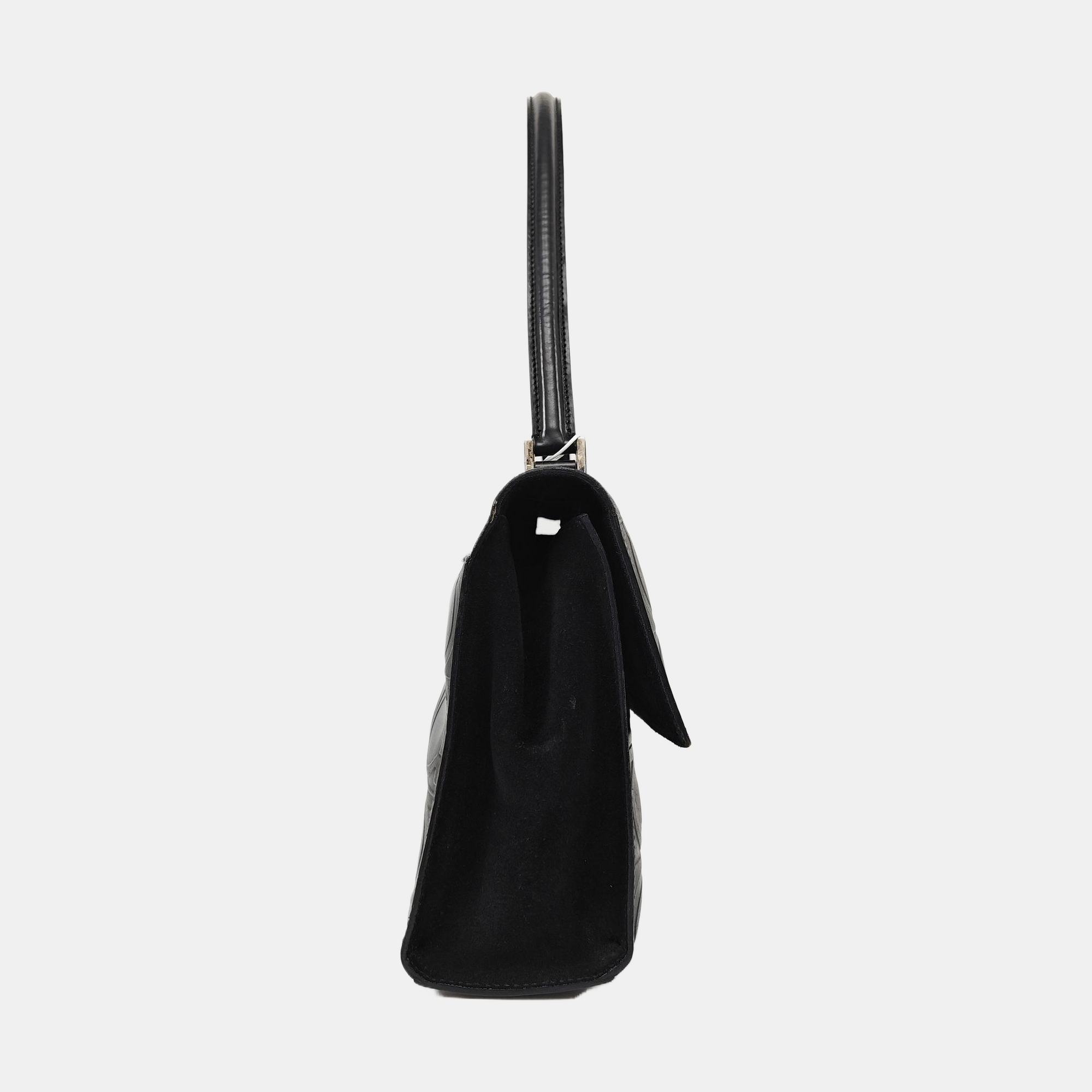 Calfskin Shoulder Bag Black