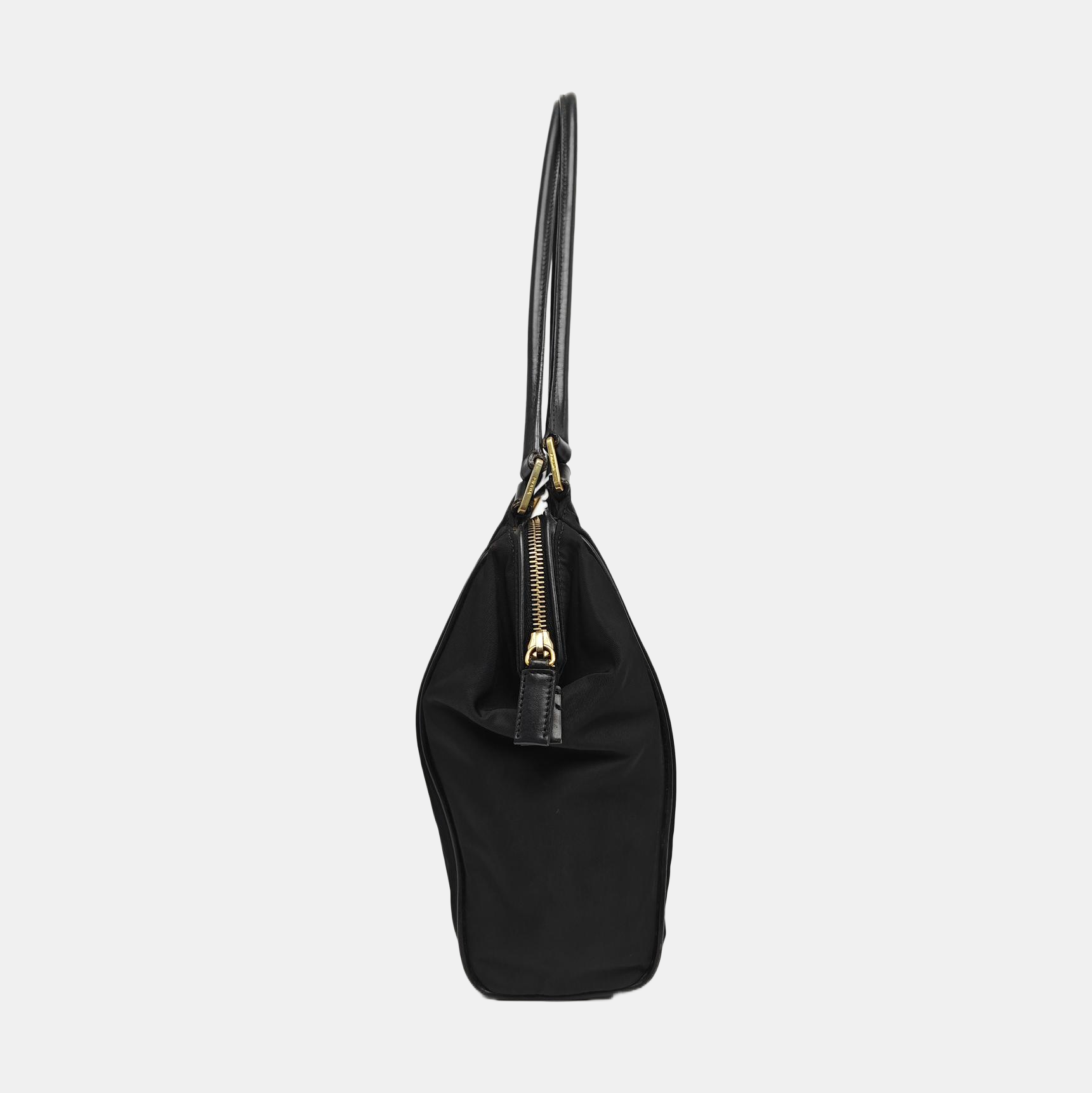Nylon Top Handle Bag Black